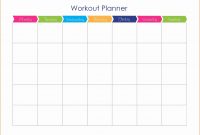 Workout Plan Calendar Template Workout And Yoga Pics Printable throughout Blank Workout Schedule Template