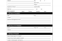 Worksite Incident  Injury Report Form  Legal Forms And Business for Injury Report Form Template