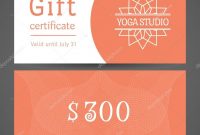 Yoga Studio Vector Gift Certificate Template — Stock Vector with Yoga Gift Certificate Template Free