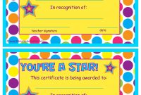 You're A Star End Of The Year Certificates  Classroom within Star Award Certificate Template