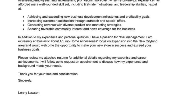 Best Store Manager Cover Letter Examples  Livecareer intended for Request Letter For Internet Connection Template