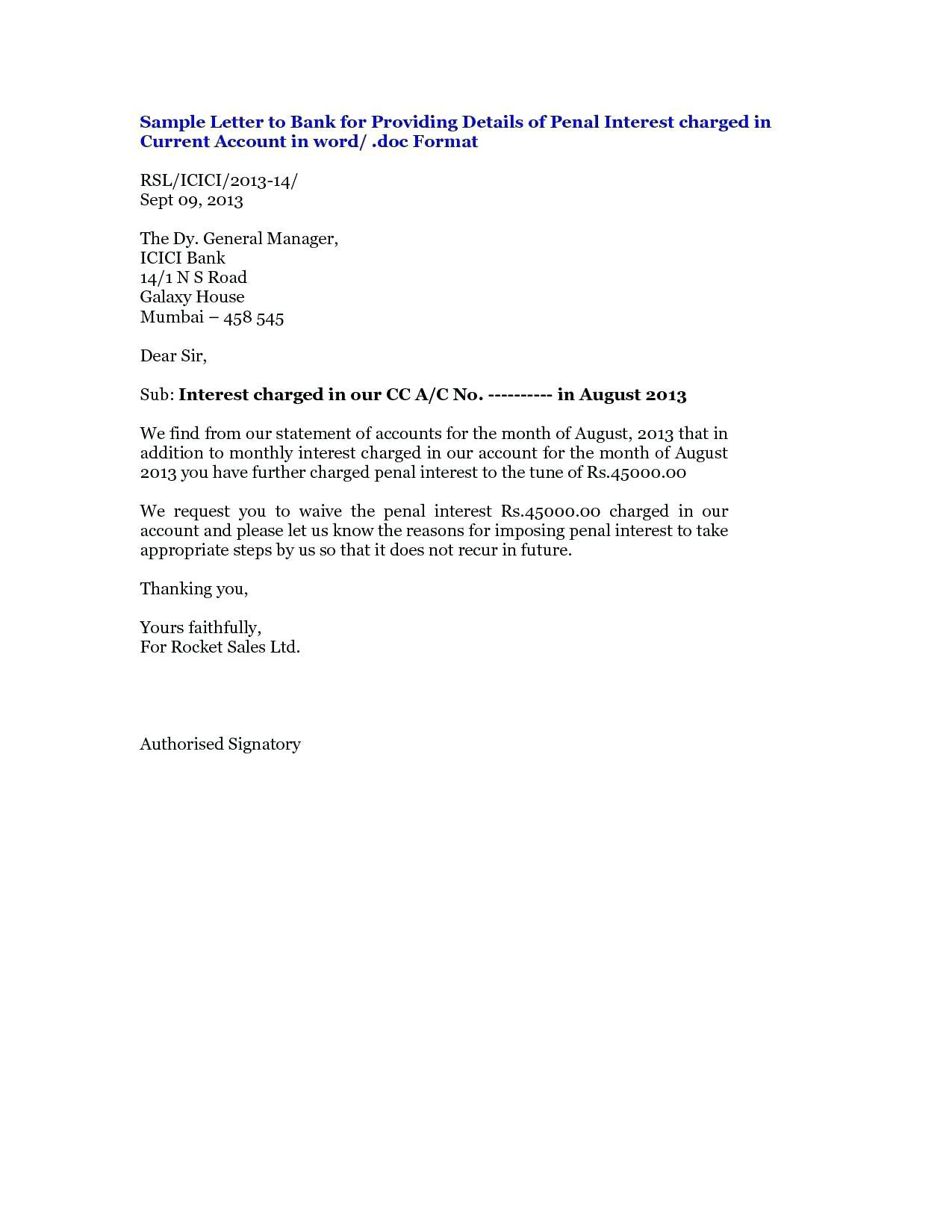 Business Correspondence Complaint Letter Example For Road Closure for Account Closure Letter Template
