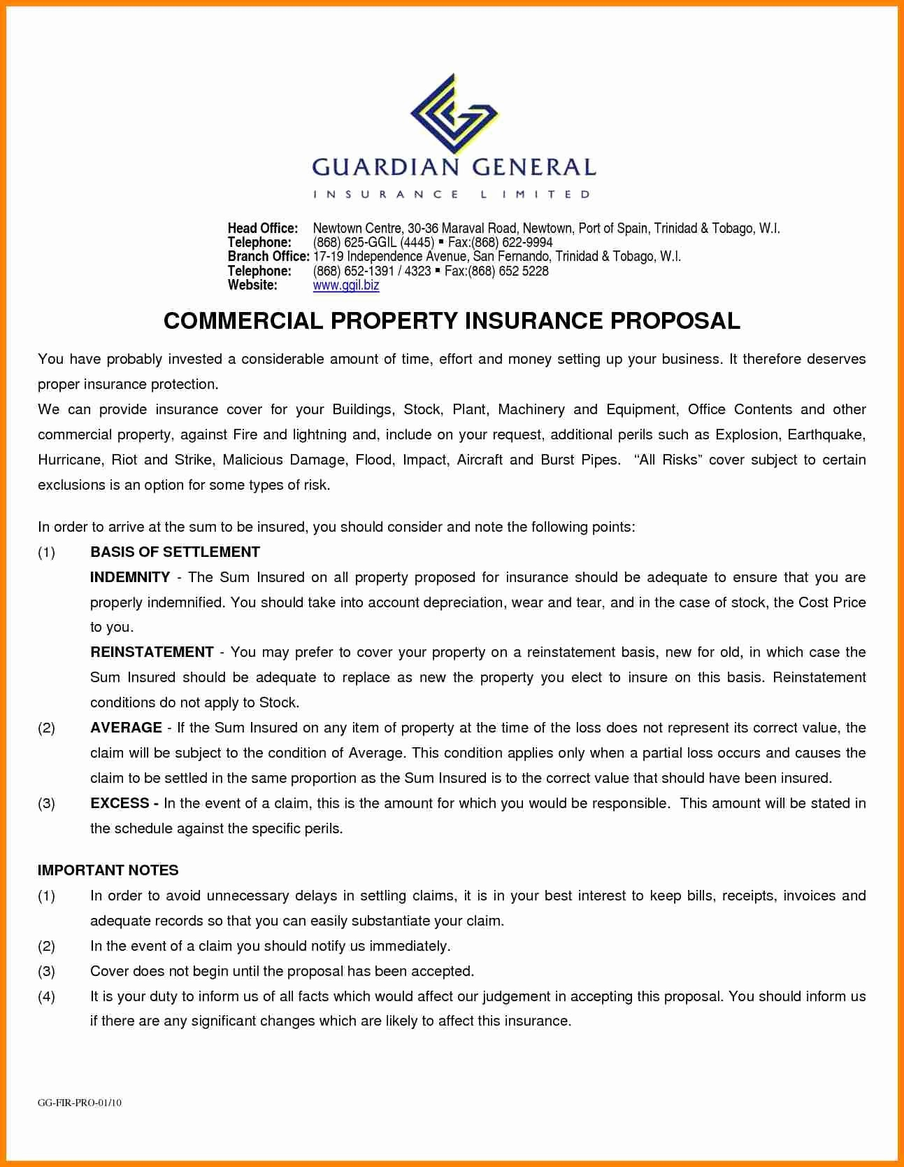 Commercial Insurance Proposal Template Elegant Mercial Proposal for Insurance Proposal Template