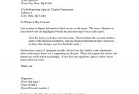 Credit Dispute Letter Gplusnick – Cover Letter Template Design pertaining to Credit Dispute Letter Template