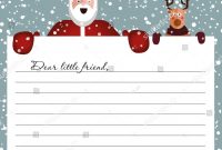 Cute Letter Santa Claus Design Template Stock Vector Royalty Free regarding Letter From Santa Claus Template