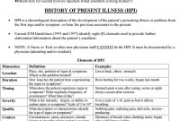 Documenting A History  Pdf within History Of Present Illness Template