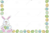 Easter Bunny Border Stock Illustration Illustration Of Dyed pertaining to Letter To Easter Bunny Template