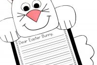 Easter Bunny Craft Dear Easter Bunny Writing Prompts  Second in Letter To Easter Bunny Template