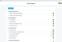Easy To Adapt Meeting Agenda Template · Asana for Consent Agenda Template