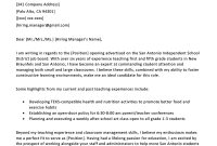 Elementary Teacher Cover Letter Example  Writing Tips  Resume Genius with Open When Letters Template