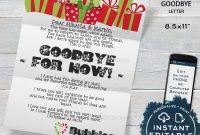 Elf Goodbye Letter Editable Elf Letter Template Custom Santa  Etsy in Elf Goodbye Letter Template
