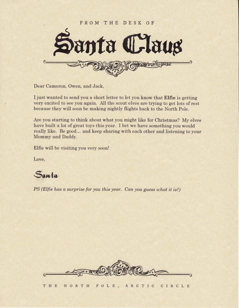 Elf On The Shelf Letter From Santa Announcing His Arrival pertaining to ...