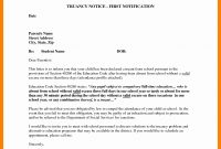 Example Of Absence Letter For Student  Penn Working Papers throughout Truancy Letter Template