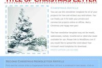 Free Christmas Newsletter Templates  Xmast Decors  Newsletter throughout Christmas Letter Templates Microsoft Word