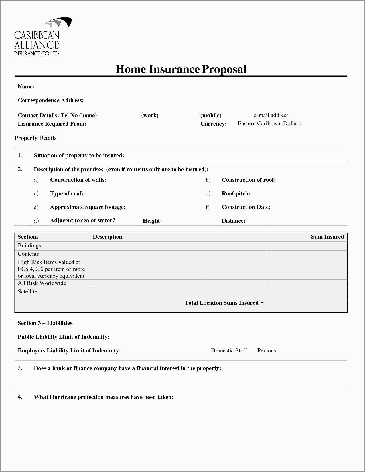 Free Commercial Insurance Proposal Template Admirably  Proposal intended for Insurance Proposal Template