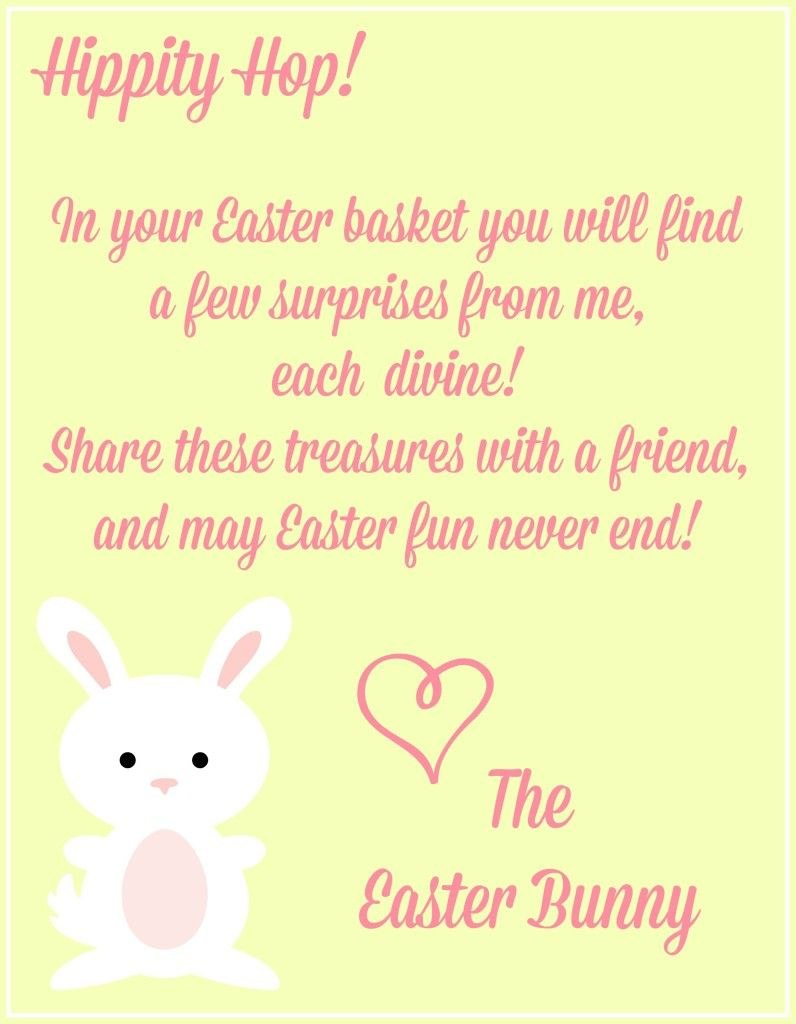 Free Easter Printables Notes From The Easter Bunny   Craft Ideas in Letter To Easter Bunny Template
