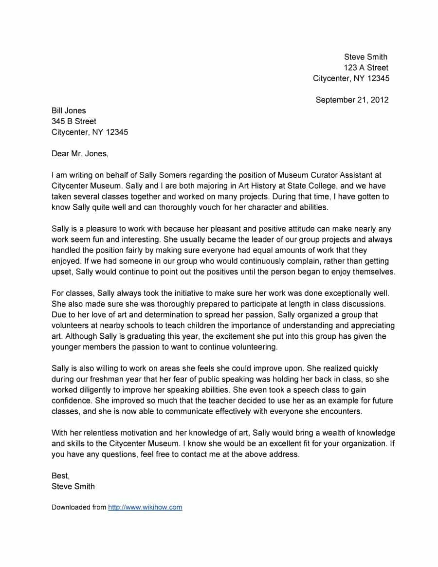 Free Letter Of Recommendation Templates  Samples throughout Letter Of Reccomendation Template