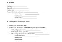 Free Minor Child Travel Consent Form  Pdf  Word  Eforms – Free in Notarized Letter Template For Child Travel