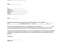 Free Resignation Letter Templates  Samples And Examples  Pdf for Resignation Letter Template Pdf