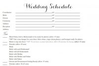 Free Wedding Timeline  Monzaberglaufverband in Wedding Agenda Templates