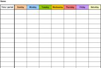 Free Weekly Schedule Templates For Word   Templates in Agenda Template Word 2007