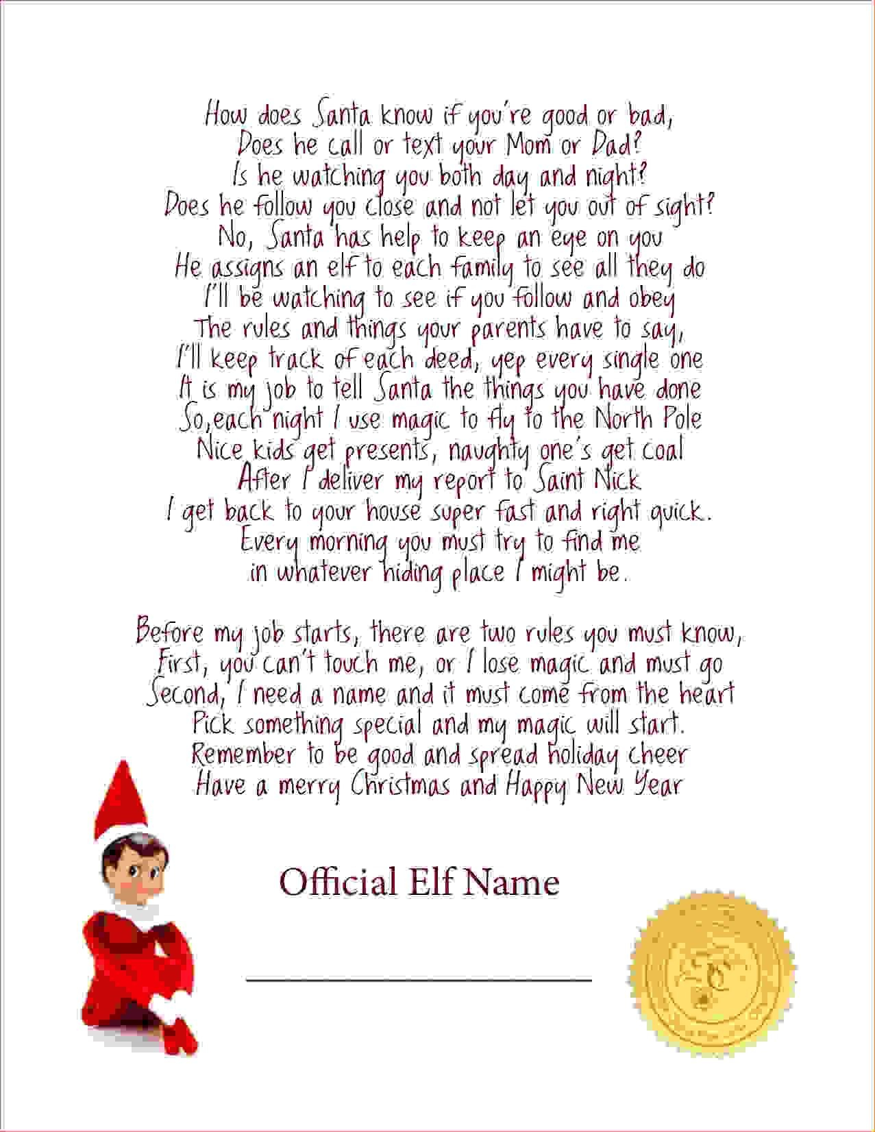 Goodbye Elf Shelf Letter  New Calendar Template Site  Elf On The in Goodbye Letter From Elf On The Shelf Template