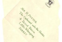 Harry Potter Envelope Template  Hogwarts Acceptance Letter Envelope in Harry Potter Letter Template