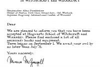 Harry Potter Hogwarts Acceptance Letter  Fandoms  Geschenkideen for Harry Potter Acceptance Letter Template