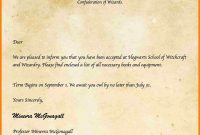 Harry Potter Hogwarts Acceptance Letter Template  Letter Flat inside Harry Potter Acceptance Letter Template