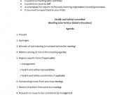 Health And Safety Committee Meeting Agenda  Templates At in Safety Committee Agenda Template