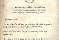 Hogwarts Acceptance Letter Generator  Contesting Wiki within Harry Potter Acceptance Letter Template