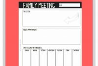 How Family Meetings Have Helped Our Family Connect  Kids for Family Meeting Agenda Template