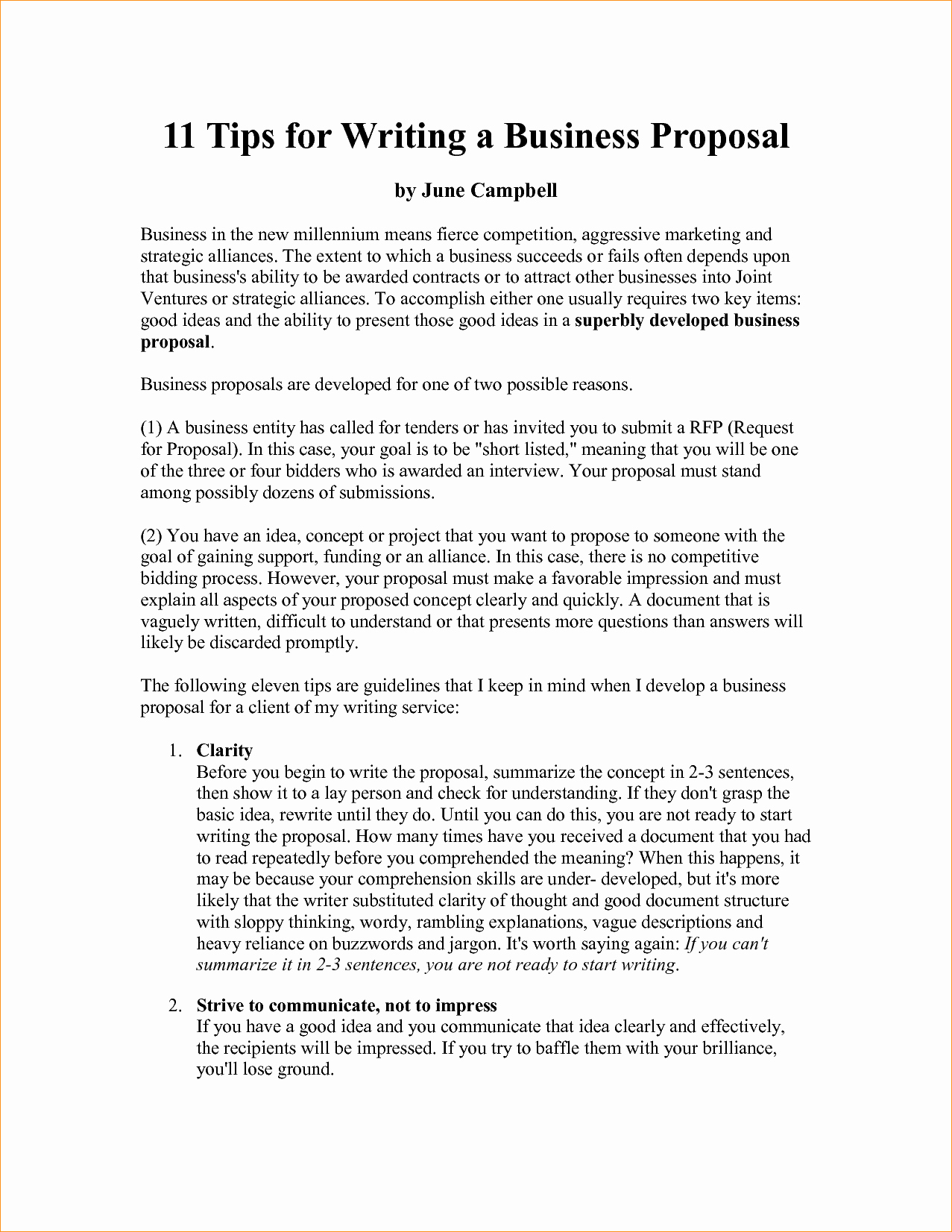 How To Write A Proposal Examples Business Proposal – Latter Example intended for Idea Proposal Template