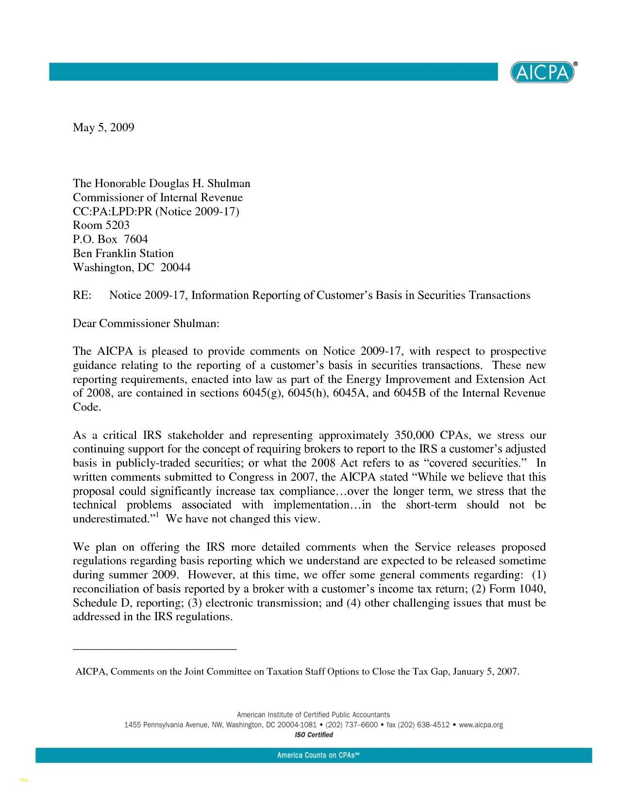 Irs Response Letter Template in Irs Response Letter Template