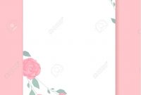 Love Letter Blank Template With Rose Flower Pattern Background inside Template For Love Letter