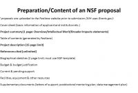 Preparationcontent Of An Nsf Proposal Nsf Proposals Are Uploaded To inside Nsf Proposal Template