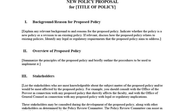 Professional Policy Proposal Templates  Examples ᐅ Template Lab for Policy Proposal Template