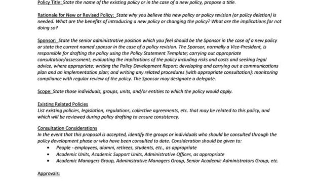 Professional Policy Proposal Templates  Examples ᐅ Template Lab intended for Policy Proposal Template