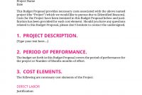 Proposals  Budget Proposal Template for Proposed Budget Template