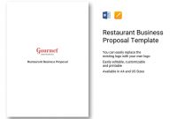 Restaurant Business Proposal Template In Word Apple Pages throughout Restaurant Business Proposal Template