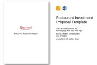 Restaurant Investment Proposal Template In Word Apple Pages with Investment Proposal Template