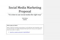 Restaurant Social Media Marketing Proposal Examples  Pdf Word regarding Social Media Marketing Proposal Template
