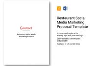 Restaurant Social Media Marketing Proposal Template In Word Apple Pages for Social Media Proposal Template