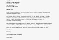 Retail Job Resignation Letter Sample pertaining to Template For Resignation Letter Singapore