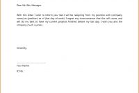 Simple Format Of Resignation Letter  Resume Layout with regard to Standard Resignation Letter Template