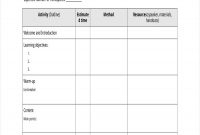Training Schedule Examples Samples  Examples intended for Training Agenda Template