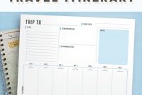 Travel Itinerary Template  Family Travel Planner  Printable Itinerary   Vacation Itinerary For Business Trips Weddings Family Vacation with regard to Travel Agenda Template
