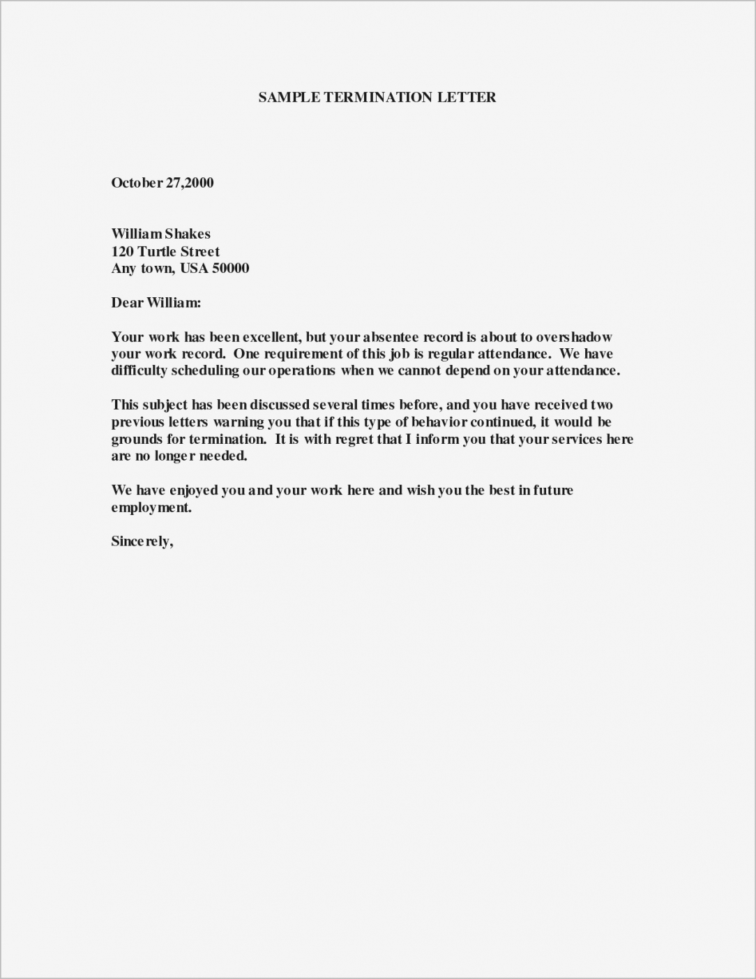 Voluntary Retrenchment Letter Template in Retrenchment Letter Template
