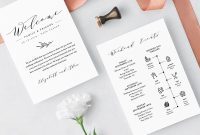 Wedding Itinerary Welcome Letter Template Printable Welcome Bag in Wedding Welcome Letter Template