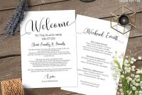 Wedding Welcome Bag Note Welcome Bag Letter Wedding Itinerary regarding Welcome Bag Letter Template